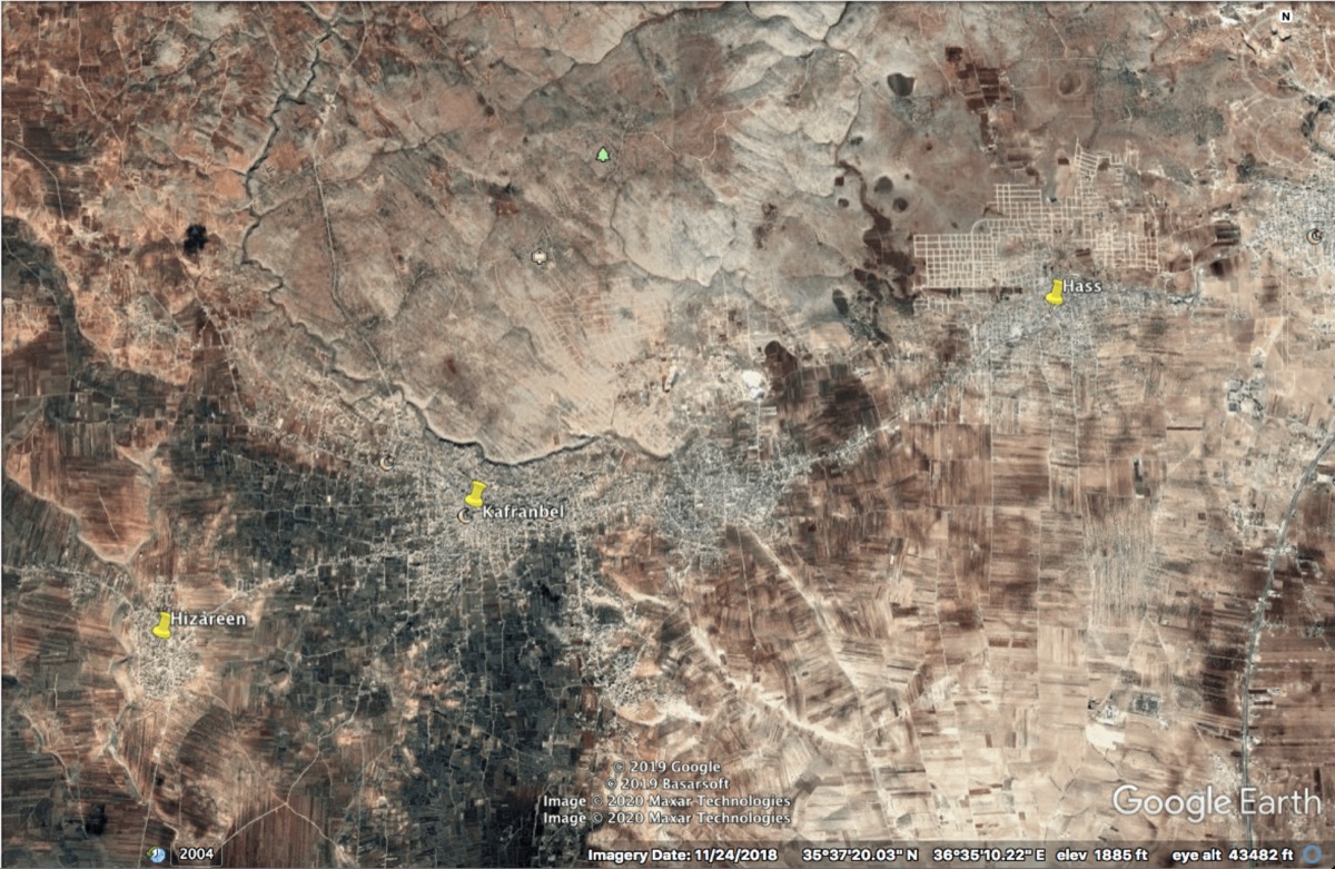 كفرنبل على الخريطة